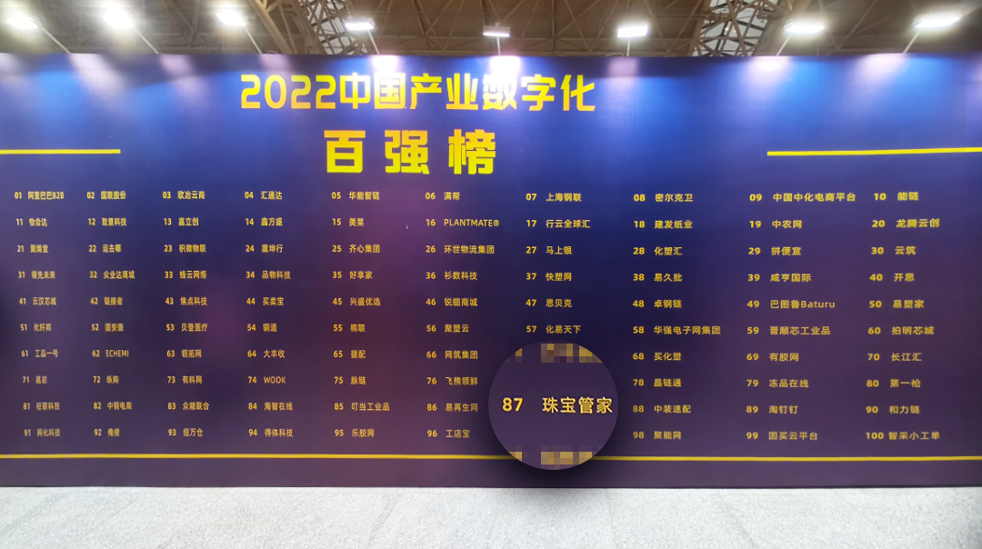 Members of Lighter Capital | Jewelry Butler Won the "2022 China Industry Digitalization Top 100 List"